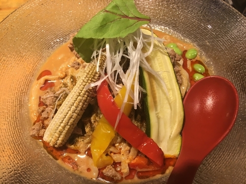 「彩り夏野菜の冷やし担々麺」@麺屋 翔 西新宿本店の写真