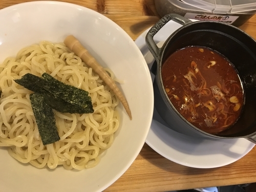 「辛つけ麺」@らーめん やまふじ 新大阪本店の写真