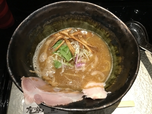 「鶏と海老時々煮干しsoba  850円」@鶏soba 座銀 肥後橋本店の写真
