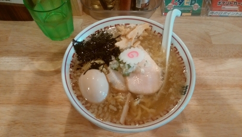 「ワハハ煮干味玉そば(塩)背脂少なめ、味キリリ」@中華そば ムタヒロの写真