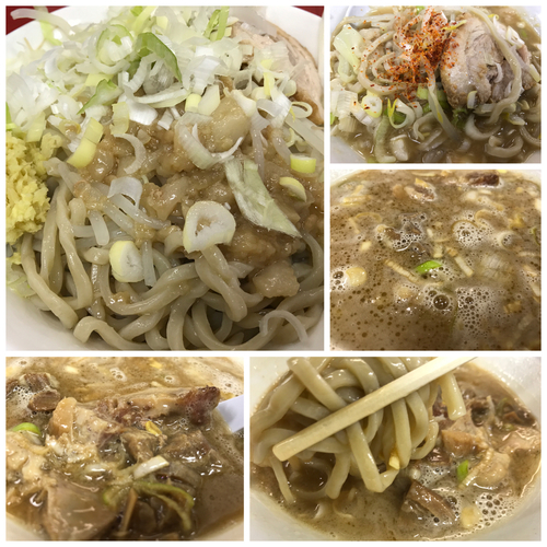 「つけ麺（大）900円（野菜少なめネギショウガマシマシアブラ）」@ラーメン一心の写真
