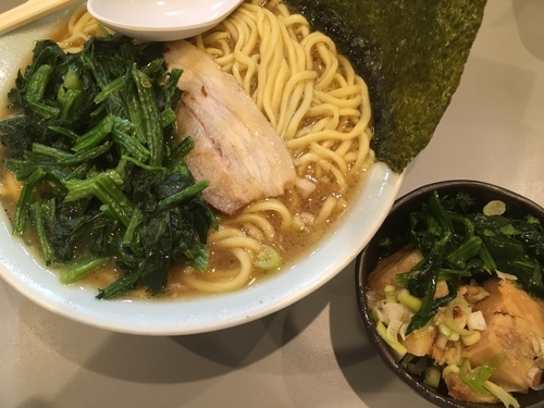 「広豚麺大盛&ほうれん草&ラフテー別盛」@広豚麺 改の写真