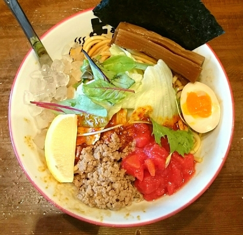 「うま辛ビビン冷し麺【限定】」@らーめん よし丸の写真