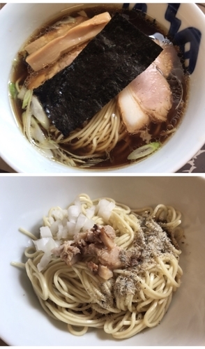 「醤油ラーメン+和え玉」@麺工 小烏丸の写真