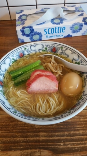「味玉貝そば(薄口)900円」@まるえ食堂の写真