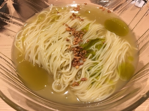 「特別限定 ほうじ茶と抹茶の冷やしそば」@鯛塩そば灯花 本店の写真