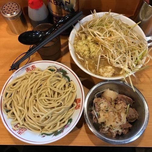 「つけＳっＰ ネギ しょうが 炙崩豚」@ラーメン二郎 八王子野猿街道店2の写真