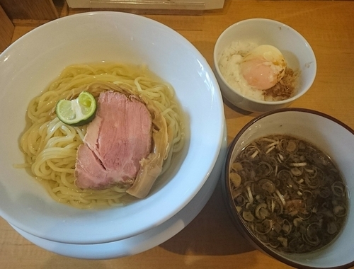 「【期間限定】羅臼昆布水 端麗つけ麺」@中華そば 大井町 和渦の写真