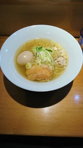 「手もみ中華そば(塩)+味玉 820」@國分ラーメン食堂の写真