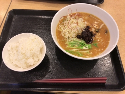 「溶かし味噌ラーメン ライスセット」@富士見食堂の写真