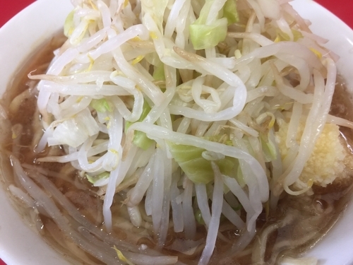 「小ラーメン（豚２枚）＋ニンニク」@ラーメン二郎 茨城守谷店の写真