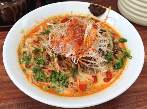 「冷やし豆乳担々麺(限定)＋ごはん(850円＋100円)」@麺や 睡蓮の写真