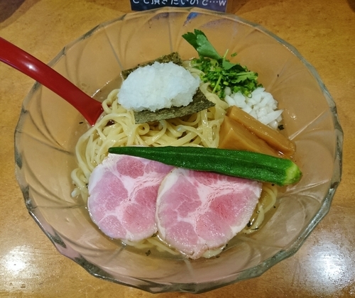 「冷やしアゴおろし塩麺(限定)　900円」@麺屋 紅の写真