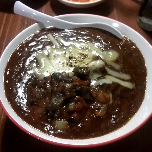 「【TV限定】ドロリニチョデミグラスカレー麺（ライス付）」@麺 酒 やまのの写真