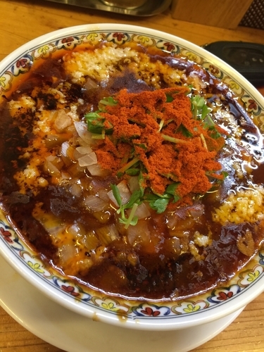 「背脂咖哩麻婆麺」@辛っとろ麻婆麺 あかずきんの写真