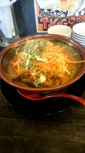 「辛ネギ味噌ラーメン+ギョウザ」@黄金味噌らーめん ひょっとこ 鴻巣店の写真