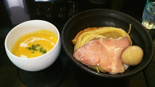 「（限定）冷しイエローつけ＋味玉」@七福軒の写真