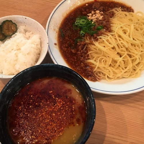 「つけ担々麺＋サービス小ご飯（ランチ限定）」@さんしょの木の写真