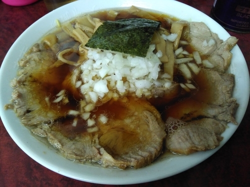 「メンマチャーシュー玉ねぎ増し」@三番亭の写真