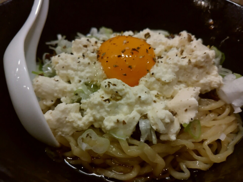 「【限定】冷やしマーボーナーラ(大盛）950円」@づゅる麺 池田の写真