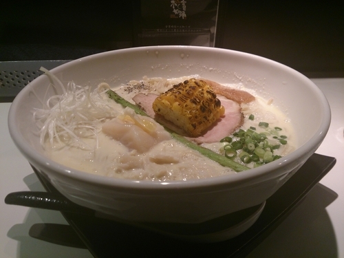 「帆立とトウモロコシの冷やしそば(クリーム仕立て)」@SOBAHOUSE金色不如帰の写真