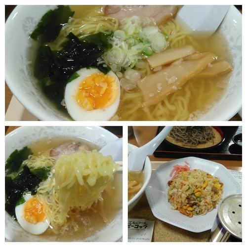 「鯛出汁ラーメン＋ミニチャーハンセット」@ピーコック エルマール店の写真