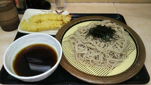 「海老天ざるそば」@名代 箱根そば 秋葉原店の写真