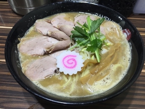 「鶏煮込みそば（大）」@ラーメン人生 JET 福島本店の写真