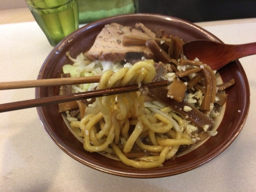 「中華そば+肉+メンマ入り¥740」@極太清流らーめんの写真