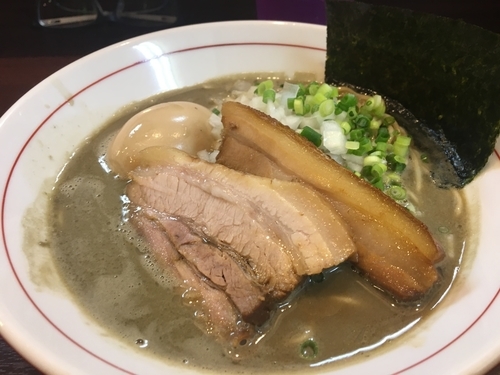 「濃厚煮干しそば800円、味玉100円」@零一弐三の写真