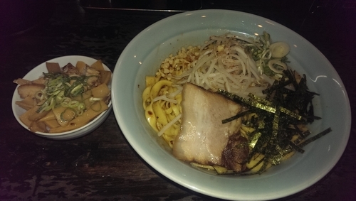 「辛まぜそば、特盛、ミニチャーメンマ丼」@はら匠の写真