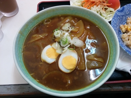 「カレーらーめん　セット　500円」@フードプラザ コスモスの写真