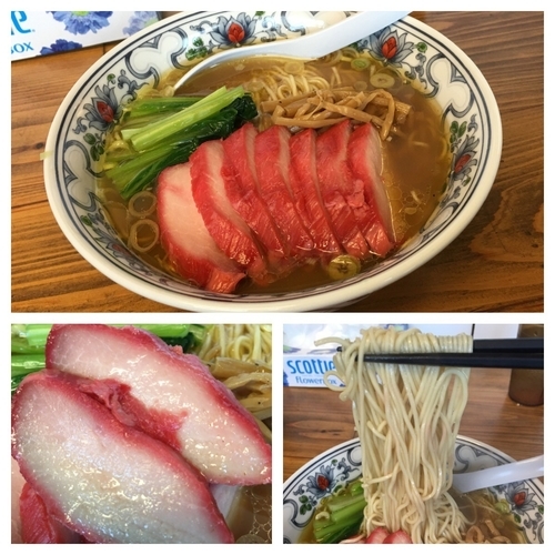 「貝そばチャーシュー 薄口 1050円」@まるえ食堂の写真