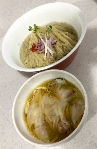 「[限定] 浅利と煮干しのつけ麺 with ワンタン」@ラーメン星印の写真