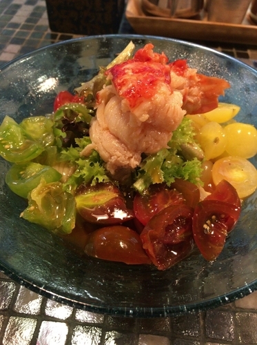 「【限定】オマール海老とカラフルトマトの冷やし」@らーめん 五ノ神製作所の写真