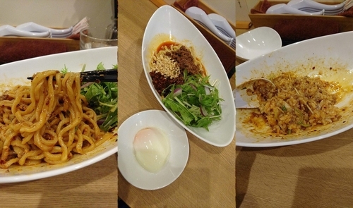 「『汁なし担担麺+温玉+追い飯』」@手打中華そば 大賀110の写真