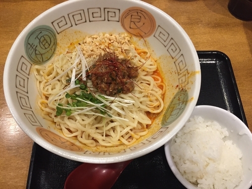 「汁なし担々麺（冷・大盛・ライス付き）」@らぅ麺 ガラ喰楽学校 大宮店の写真
