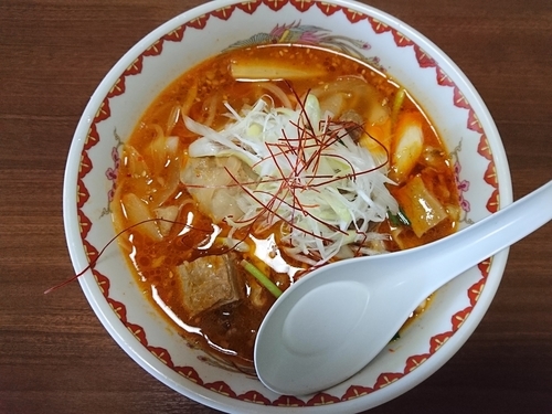 「牛すじチゲら~めん」@手打ちらーめん 栄楽の写真