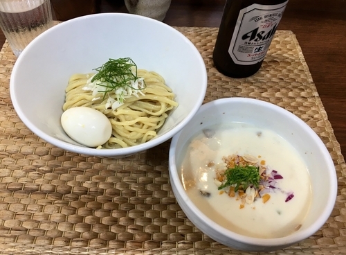 「山葵香るヴィシソワーズつけ麺 950円 + 味玉」@ONLY ONE NOODLE 壱富士の写真