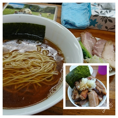 「にぼし+肉米」@らぁめん 夢の写真