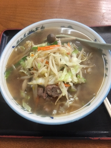 「みたけラーメン（６５０円）」@手打ちラーメン 東峯園の写真
