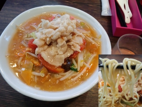 「豚しゃぶタンメン半ライス1080円」@カントナの写真