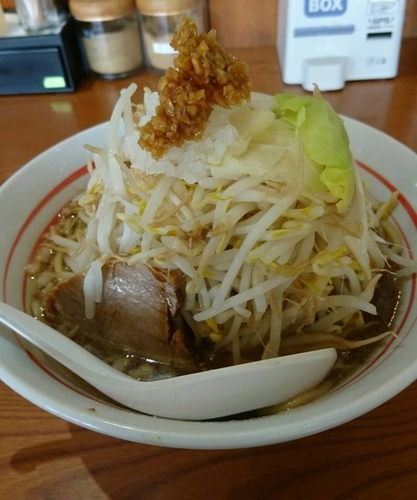 「ふじ麺 中盛 ニンニク、脂少なめ」@常勝軒 伊勢崎総本店の写真