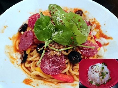 「【気まぐれ限定】まぜそばロッソ」@人力俥の写真