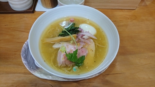 「鯛塩濃厚そば830+ランチ味玉50」@鯛塩そば 縁の写真