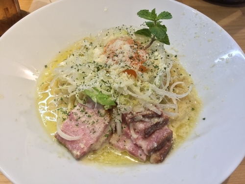 「数量限定 季節限定 三河もち豚コク旨ベーコン レモンクリームまぜ」@三河ラーメン 日本晴れの写真