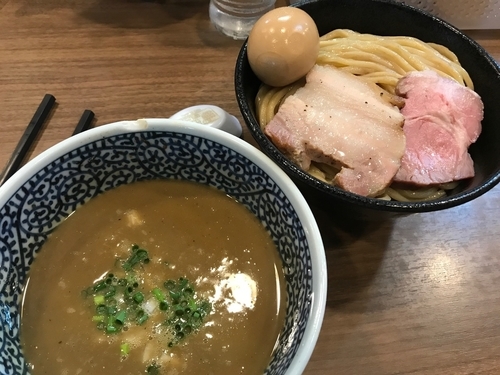 「味玉極濃煮干しつけ麺（中盛）」@煮干しつけ麺 宮元の写真