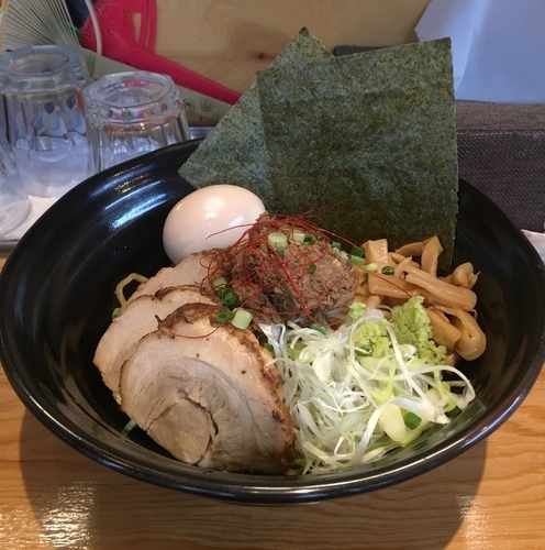 「さんままぜそば プレミアム 〆めし」@さんまらーめん 鈴木さんの写真