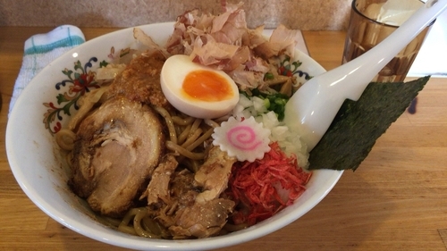 「まぜそば 中 （メンマ増）」@らー麺Chopの写真