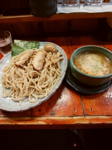 「つけ麺大盛全部入り」@つけ麺 紫匠乃 門前仲町店の写真